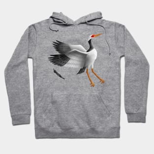 Snow Crane(Siberian White Crane) Hoodie